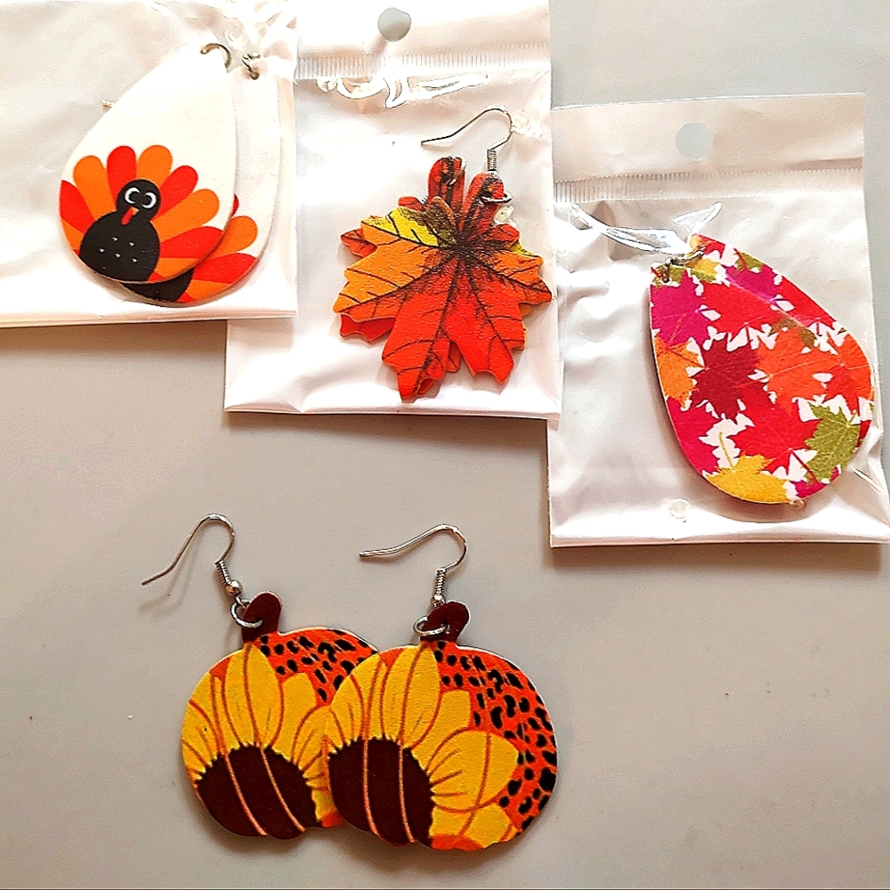 Lot of autumn earrings